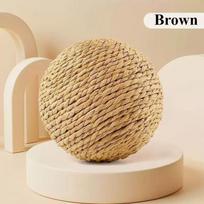 Cat Toy Ball for Teeth Cleaning and Scratching 4.5cm ruda