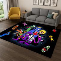 3D R-Rainbows Friends Cartoon Game Carpet Rug for Bedroom Living Room Sofa Playroom Doormat Home Decor,Kid Area Rug Non-slip 40x60cm