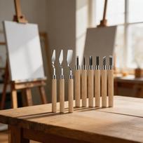 9-Piece Wooden Handle Linoleum Carving Kit For Printmaking & Stamping Cutting Linoleum Cutter Hand Tool Set China Mainland