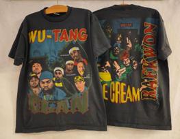 Vintage Wu-Tang Clan Raekwon Ice Cream Fire Exit Faded Black Sz.L Shirt REPRINT XXL