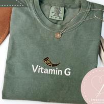 Vitamin G Guinness Beer Comfort Colors® T-Shirt, St Patricks Day Shirt, St Pattys Day, Irish Drinking Horn L gray