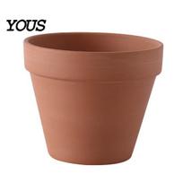 Effective Drainage Pot Terracotta Flowerpot, Clay Plant with Hole, Porous Classic Garden Flowerpot Planter for Indoor Outdoor Plants Succulents M brown