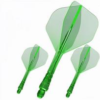 3pcs Plastic Three-leaf Lightweight Dart Wing žalia