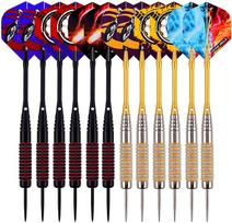 Win.Max 24g Professional Darts Set of 12 Steel Darts with Additional Accessories for Bristle Dartboards