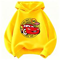 Cars Retro Lightning McQueen Print Boys' Casual Hoodie 160 cm geltona