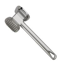 Stainless Steel Meat Tenderizer Double Sided Hammer for Steak with Flat and Textured Surfaces for Even Meat Softening and Preparation One Size
