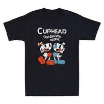 Men's and Women's T-shirts Cuphead Don't Deal With The Devil Video Game Vintage M