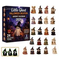 Halloween Gift Calendar Advent Calendar, 24 Days Ghost Countdown with Themed Collectible Figures, Holiday Gifts for Kids Boys Girls Toddlers Reusable A