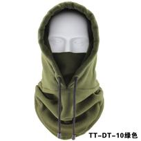 Fleece Winter Hood Mask Cover Full Face Neck Warmer Adjustable Drawstring Outdoor Thermal Protection for Cold Weather Activities One Size