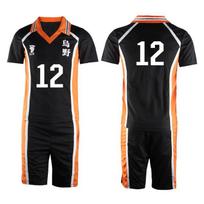 Haikyuu aukštosios mokyklos Karasuno mokyklos uniforma Sportinis kostiumas Džersio Kostiumai Cosplay 12,M