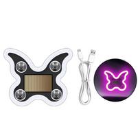 Butterfly Shaped Car Window Neon Light Wireless Atmosphere Breathing Lamp  Car Window rožinė