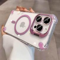 Transparent Camera Stand Holder Acrylic Phone Case for For Iphone 17 Air 16 15 14 13 12 Pro Max Plus for  Clear Cover iPhone 12 Pro