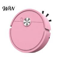 Autonomous Car Vacuum Mini Robot Cleaner, 3 in 1 Sweeping Mopping Robotic Vacuum, Mop And Slim Cordless Self Charging for Home Hard Floor Handheld Battery rožinė