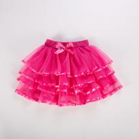 Dang Dang Bear Ribbon Mesh Tutu Skirt for Girls - Versatile Waist, Middle & Big Children 120cm rožinė raudona spalva