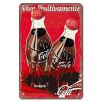 HD skardinis ženklas Vintage Coca Cola Retro metalinis plakatas Klasikinė sodos reklama Sienos meno dekoras barui, vyro urvui, virtuvei, namų dekoravimui 20x30cm（7.8x11.8inch）