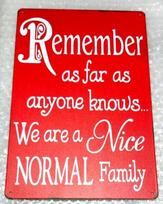 FUN TIN SIGNS Replica Vintage Metal Sign  NICE NORMAL FAMILY  Lot Aluminumtin sign 20x30cm（7.8x11.8inch）