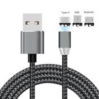 Magnetic Charging Cable - SHOP-STORY - Universal - 1m - Nylon - Black juoda