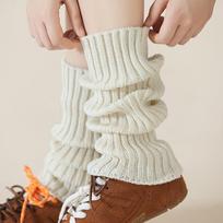 Autumn/Winter Warm Knitted Acrylic Spandex Skin-friendly Stretchy Slouchy Socks Y2K Style Solid-color Minimalist Leg Warmers One size balta