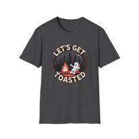 -Let's Get Toasted campfire marshmallow T-Shirt | camping shirt L