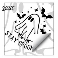 Halloween Window Stickers Cartoon Ghost Cling, Waterproof Bat Static Glass Reusable Cling Decals Sticker, Removable No Adhesive Sticker for