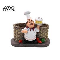 Stable Countertop Shaker Salt And Pepper Shakers Set Decorative Resin Chef Statue A
