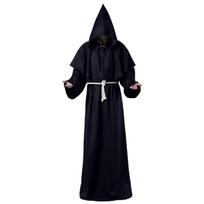 Apsiaustas su gobtuvu, kunigo kostiumo chalatas Cosplay'ui XXL balta