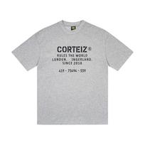 Street Hip Hop Printed T-Shirt Trendy Brand Summer Men'S And Women'S Pure Cotton Round Neck Short Sleeves S pilka spalva