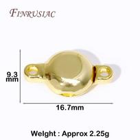 DIY Necklaces Accessories 18K Gold Plated Round Magnetic Clasps Magnet End Clasp Connectors DIY For Jewelry Making Fittings 2 Pieces