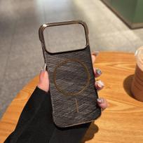 Ultra Slim Plating Frameless Gold-Wire Magnetic Phone Case For IPhone Air 17 ProMax 17Pro Wireless Charging Back Protect Cover iPhone17 Pro Max juoda