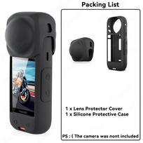 For Insta360 X4 Soft Silicone Lens Protective Cover Panorama Camera Lens Cap Screen Protector Insta 360 X4 Camera Accessories