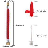 1 Set Air Pump Tool Inflating Needle Kits Needle Hose Sports Ball Basketball Football Volleyball Bike Tire Tube Inflator Kit