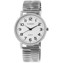 Montre - Clasixx Xenia - 39 mm boîtier rond - Bracelet acier inox extensible - Mouvement quartz