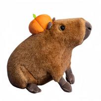 Fluffy Capybara Plush Doll Kawaii Capybara With Hamburger Bread Stuffed Toy Simulation Stuffed Animals Birthday Gift Home Decor