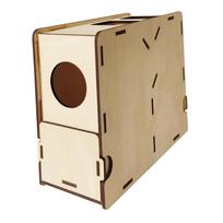 Millet Husk Separator Wooden Birds Feed Grain Blowing Machine with Hand Fan Grain Blown Shell Machine for Bird Lovers