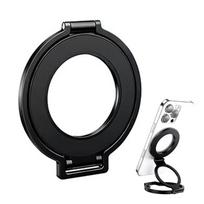Double Sided Magnetic Ring Buckle Phone Holder 360 Degree Rotating Aluminum Alloy Portable Folding Phone Holder juoda