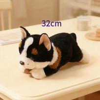 26/32cm Kawaii Cute Corgi Dog Plush Toys Cute Stuffed Animals Fluffy Lifelike Puppy Plushie Dolls Sofa Decor for Girls Gift Deco