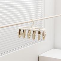 Home Sock Drying Rack with Multiple Clips Underwear & Baby Clothes Hanger with Clip Storage - Efficient Sock Drying Tool