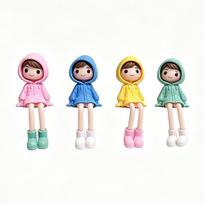 Rainy Day Doll Blind Box: Cute Raincoat Girl Ornament and Birthday Gift