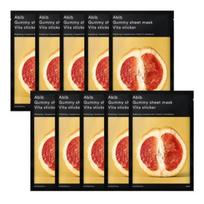 Abib Gummy Sheet Mask Vita Sticker 27ml x 10 Sheets – Vitamin Brightening Hydrating Facial Mask Set