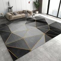 VIKAMA Living Room Carpet With Luxurious Abstract Geometric Pattern Coffee Table Blanket Easy To Clean Bedroom Mat Home Decor 40cm x 60cm