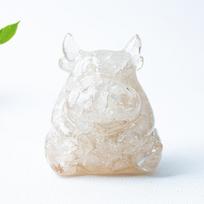 Handmade Resin Crystal Cow Figurine With Feng Shui Luck For Business Office Desk Decor Gift Style A
