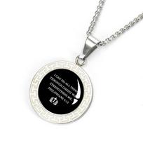 YWJW European American Hip-hop Unisex Gold Plated Stainless Steel Link Chain Pendant Necklace Set Geometric Shape for Party Made