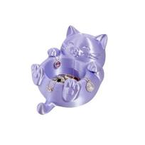 Cute Lucky Cat Storage Box Plastic Cat Shaped Storage Box Modern Desktop Organizer  Bedroom violetinė