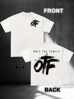 Vyriški OTF rašto marškinėliai -  Tik šeimai  dizainas, Atsitiktiniai trumpomis rankovėmis marškinėliai su apvalia apykakle, Laisvo kirpimo, Puikiai tinka kelionėms ir laisvalaikiui S balta
