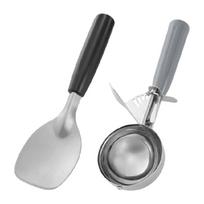 2Pcs Ice Cream Diggers Fruit Mashing Spoon Ice Cream Ball Maker Spoon Hardened Spade Nonslip Handle Cone Paddles Enduring 1