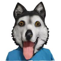 Latekso pudelio vilkšunio haskio kaukė Animacinio gyvūno kostiumas Kalėdoms ir Helovinui Husky