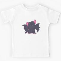 Cute Bat Bully American Bulldog Halloween Art Kids T-Shirt 110