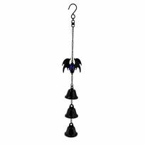 Decorations Halloween Wind Chime Dark Style Metal Bells Wind Chime Creativity Bat Wind Chime  Home Blue Crystal