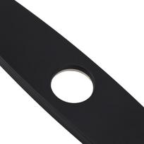 Matinės juodos kriauklės skylės dangtelis 304 nerūdijančio plieno maišytuvo skylės dangtelio plokštelė Virtuvė Oval Shape black