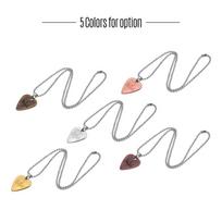 Metal Guitar Pick Necklace Zinc Alloy 1.2mm Thickness with   Chain